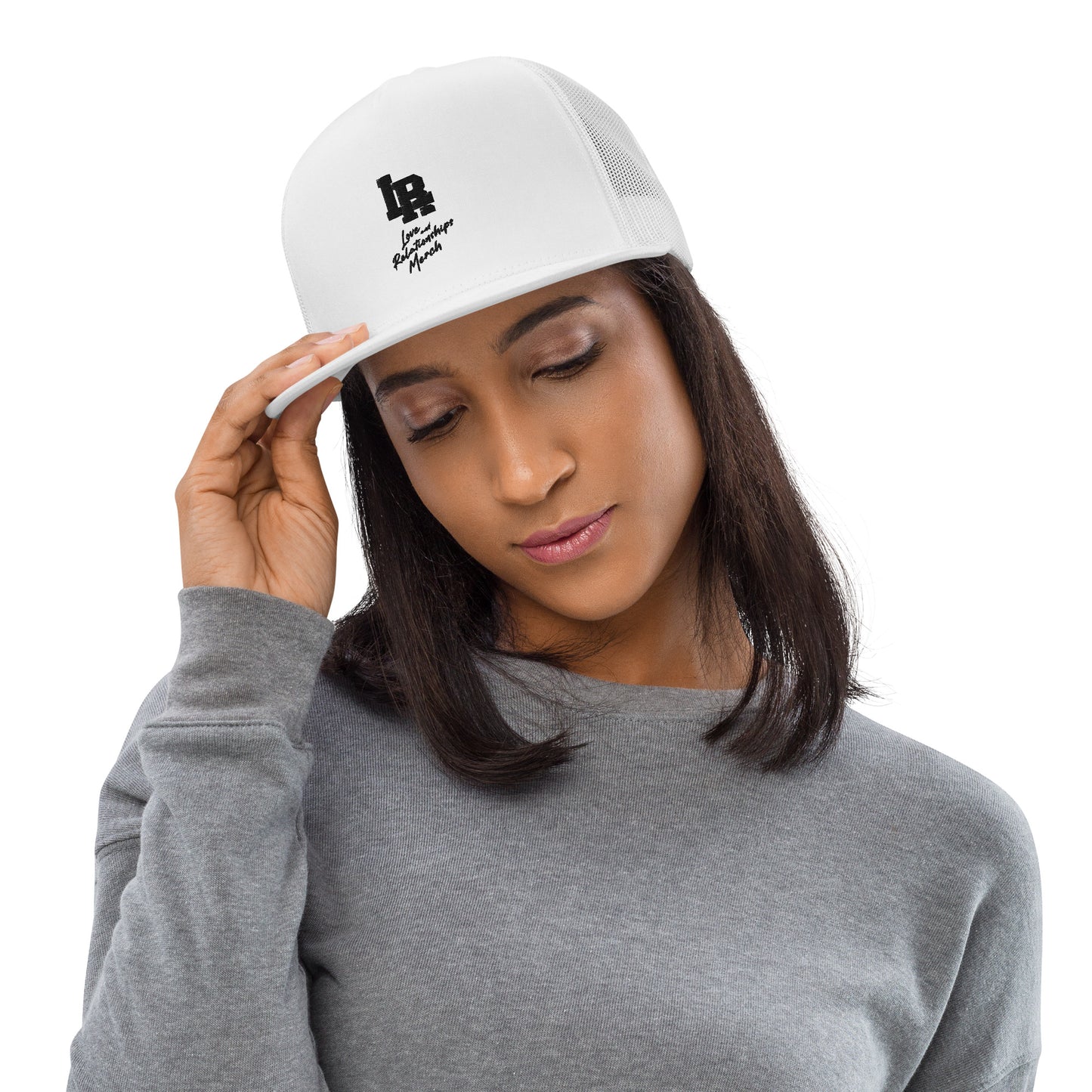 LR Merch White Trucker Cap