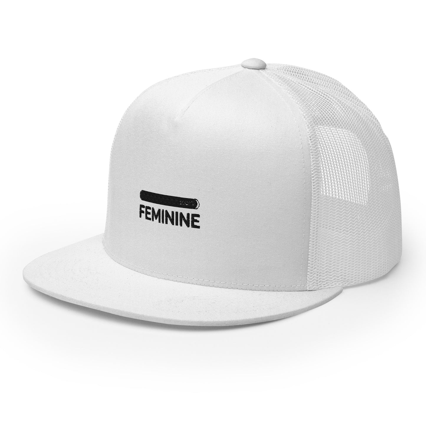 Woman's Feminine White Trucker Cap