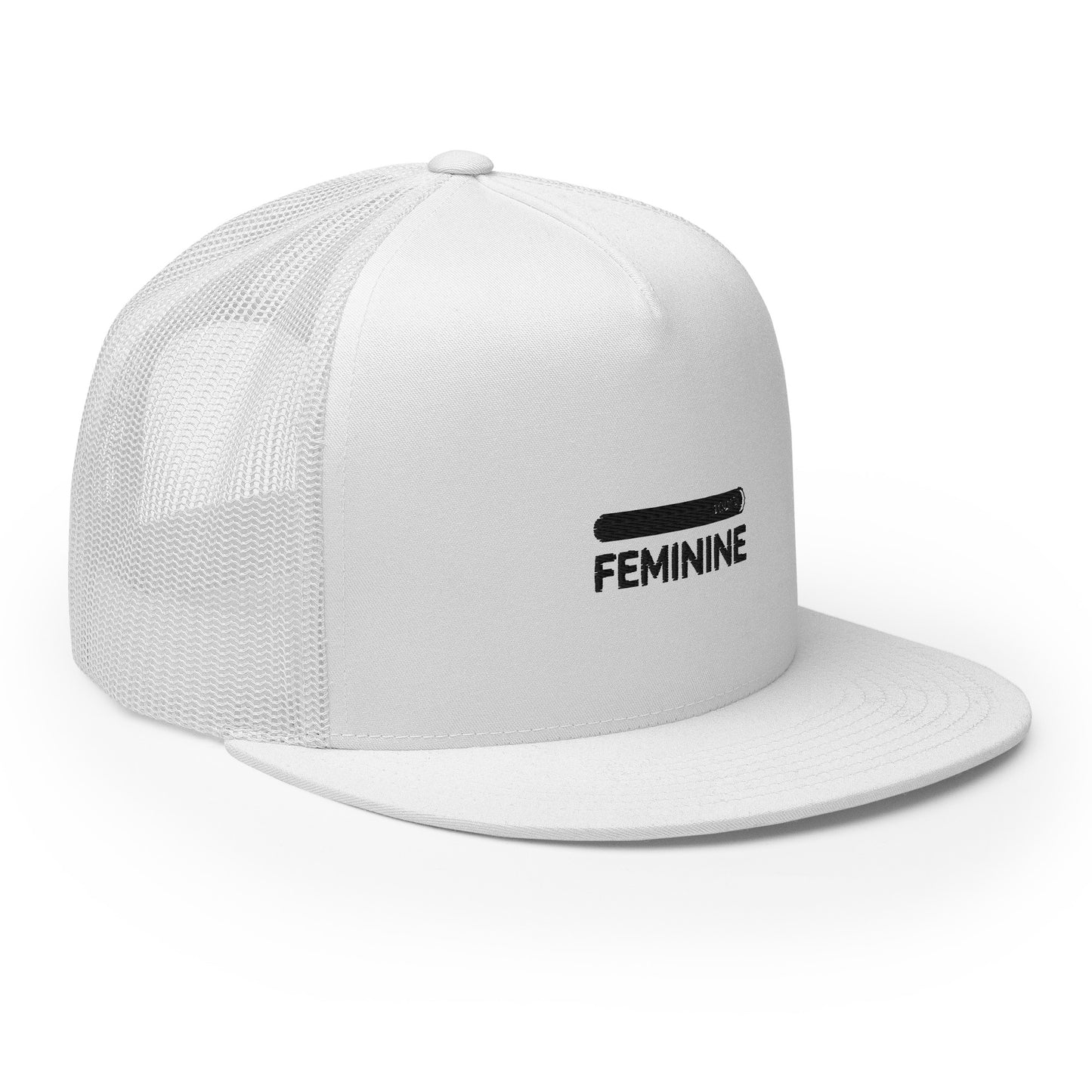 Woman's Feminine White Trucker Cap