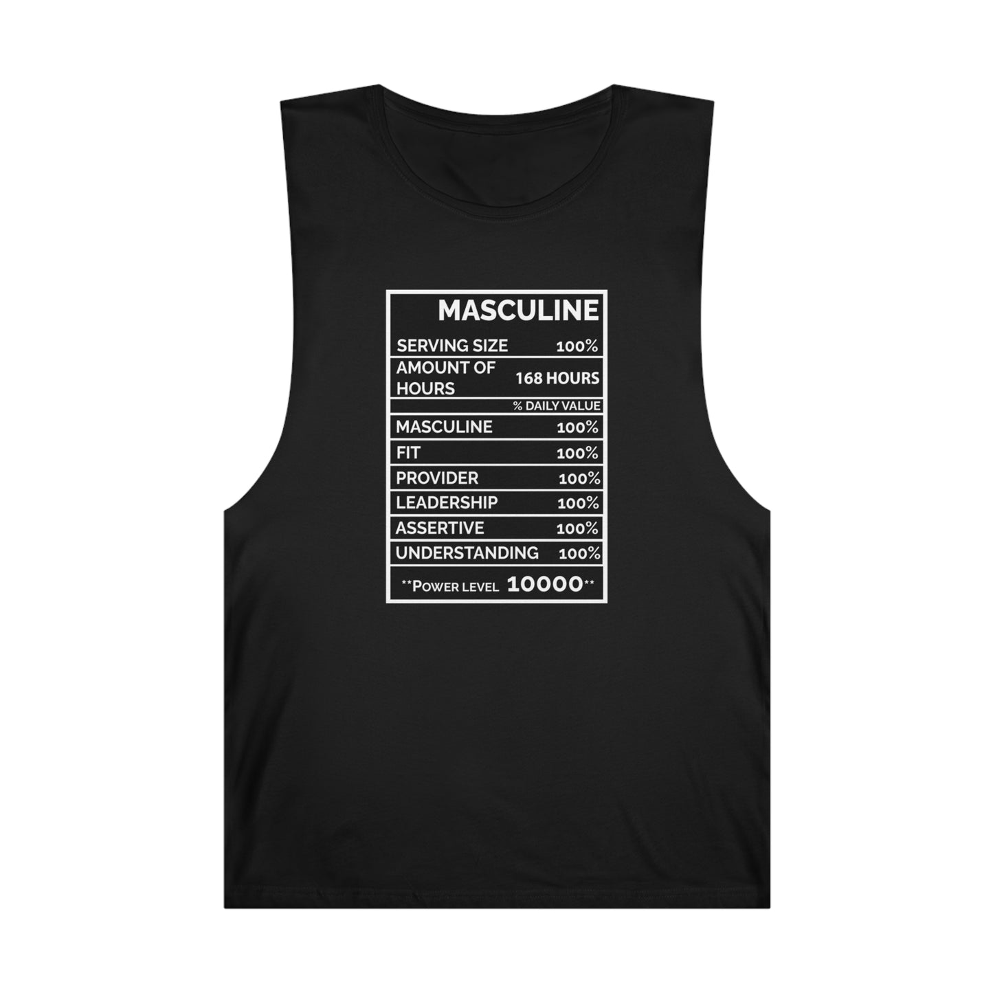 Premium Men's Masculine Black Tank Top