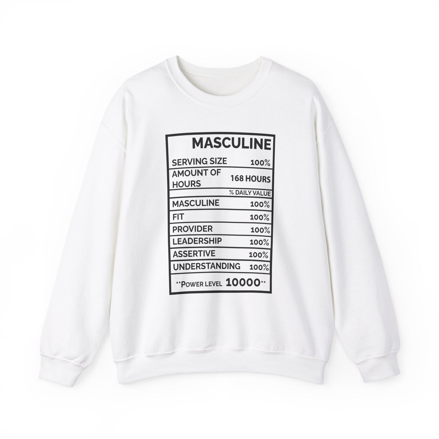 Premium Men's Masquline White Sweatshirt