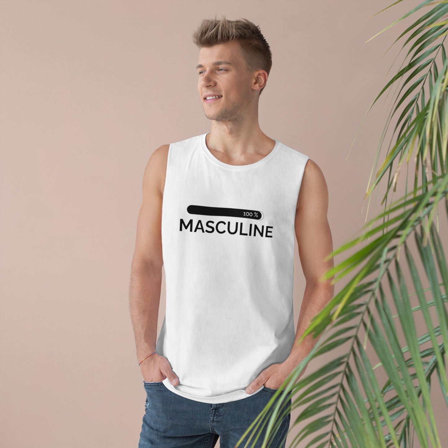 Men's Masculine White Tank