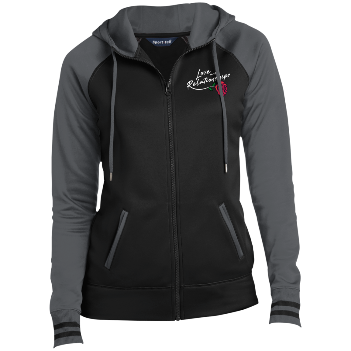 Love & Relationships Black Full-Zip Hooded Jacket