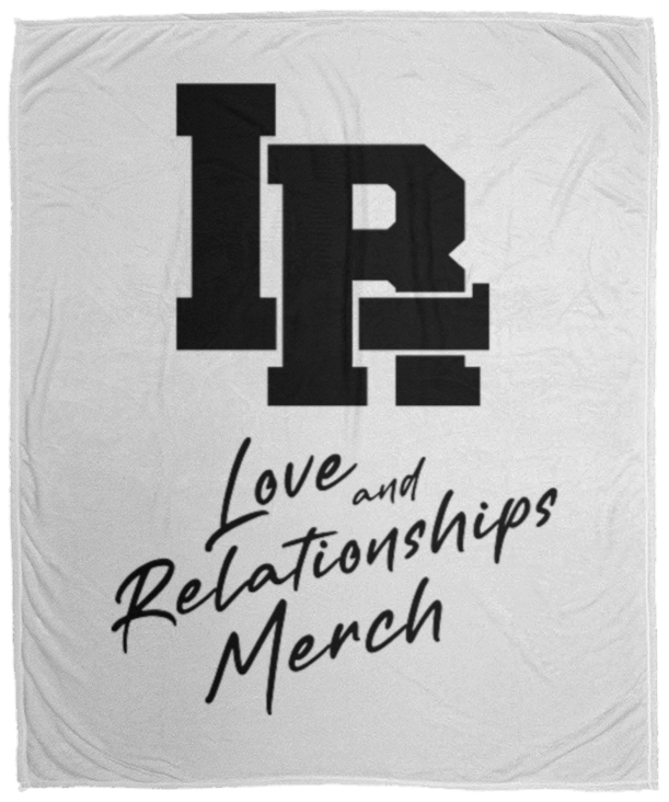 LR Merch White Plush Fleece Blanket