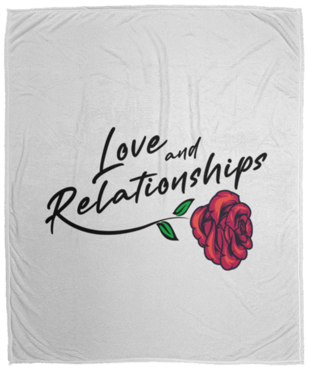 Love & Relationships White Plush Fleece Blanket