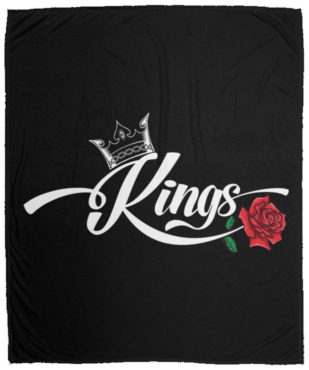 Men's King Black Plush Fleece Blanket