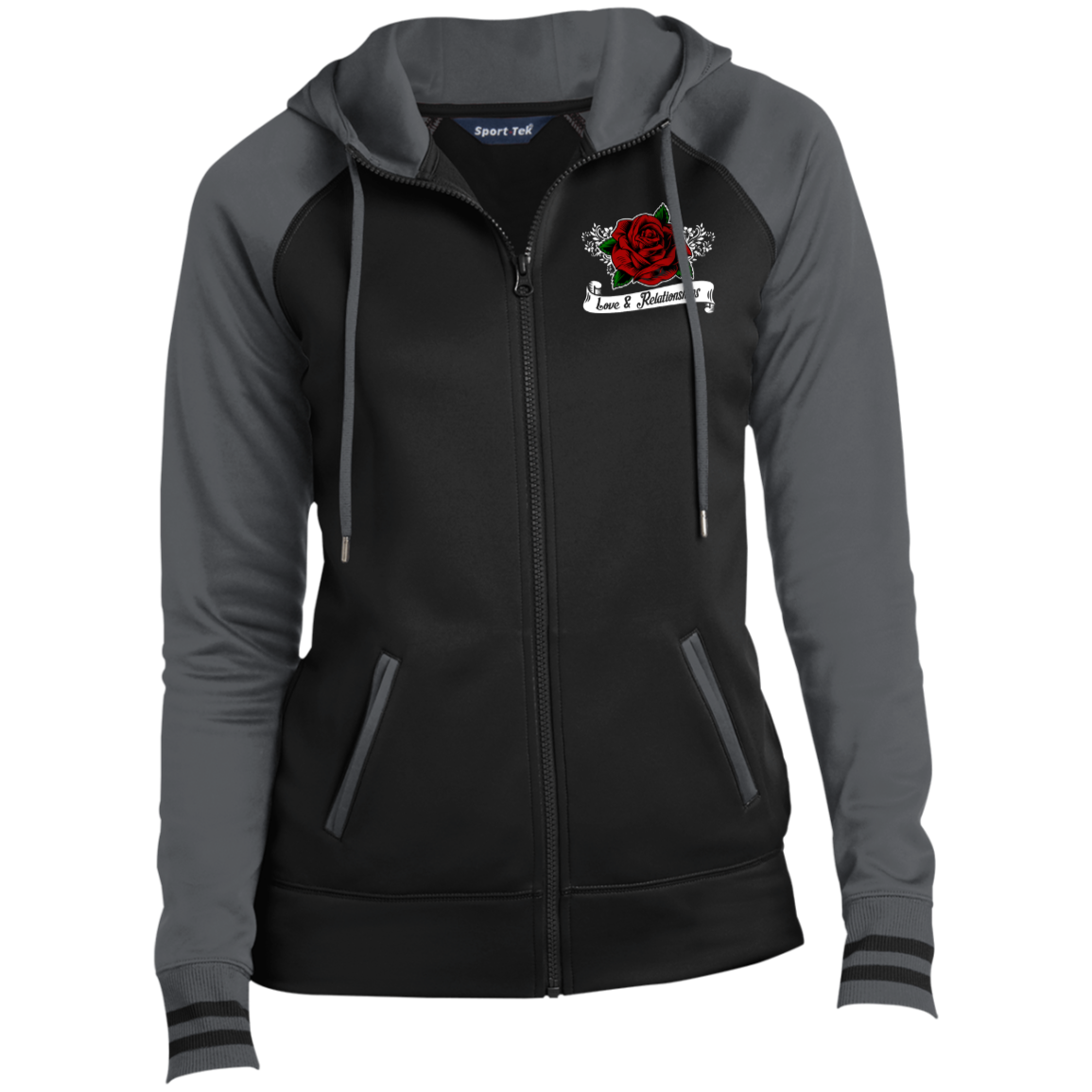 Premium Love & Relationships Black Full-Zip Hooded Jacket