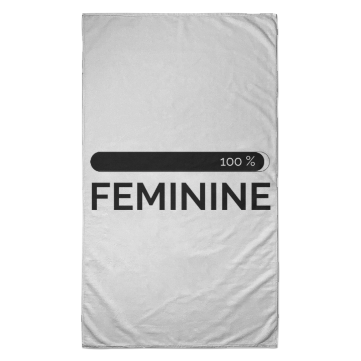 Woman's Feminine White Bath Towel