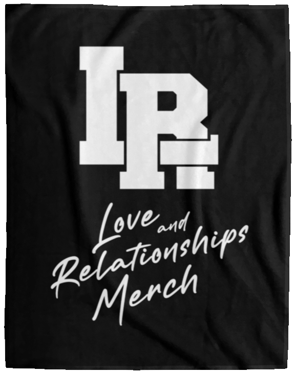 LR Merch Black Fleece Blanket