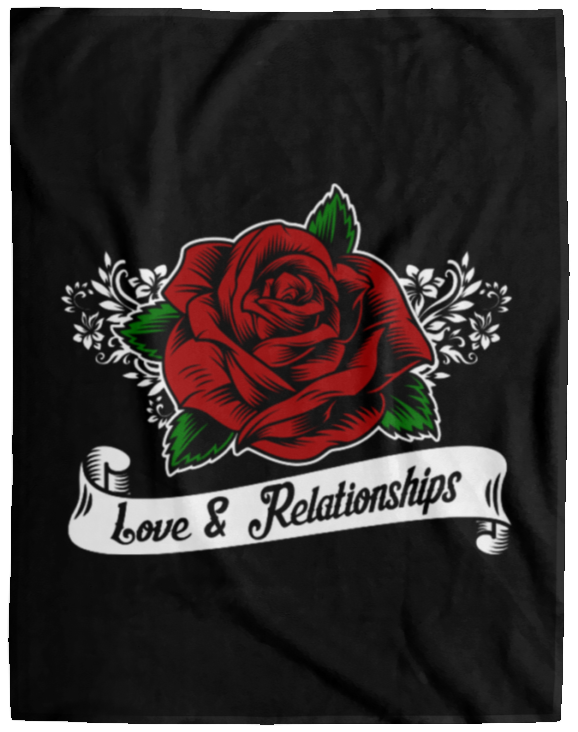 Premium Love & Relationships Black Fleece Blanket