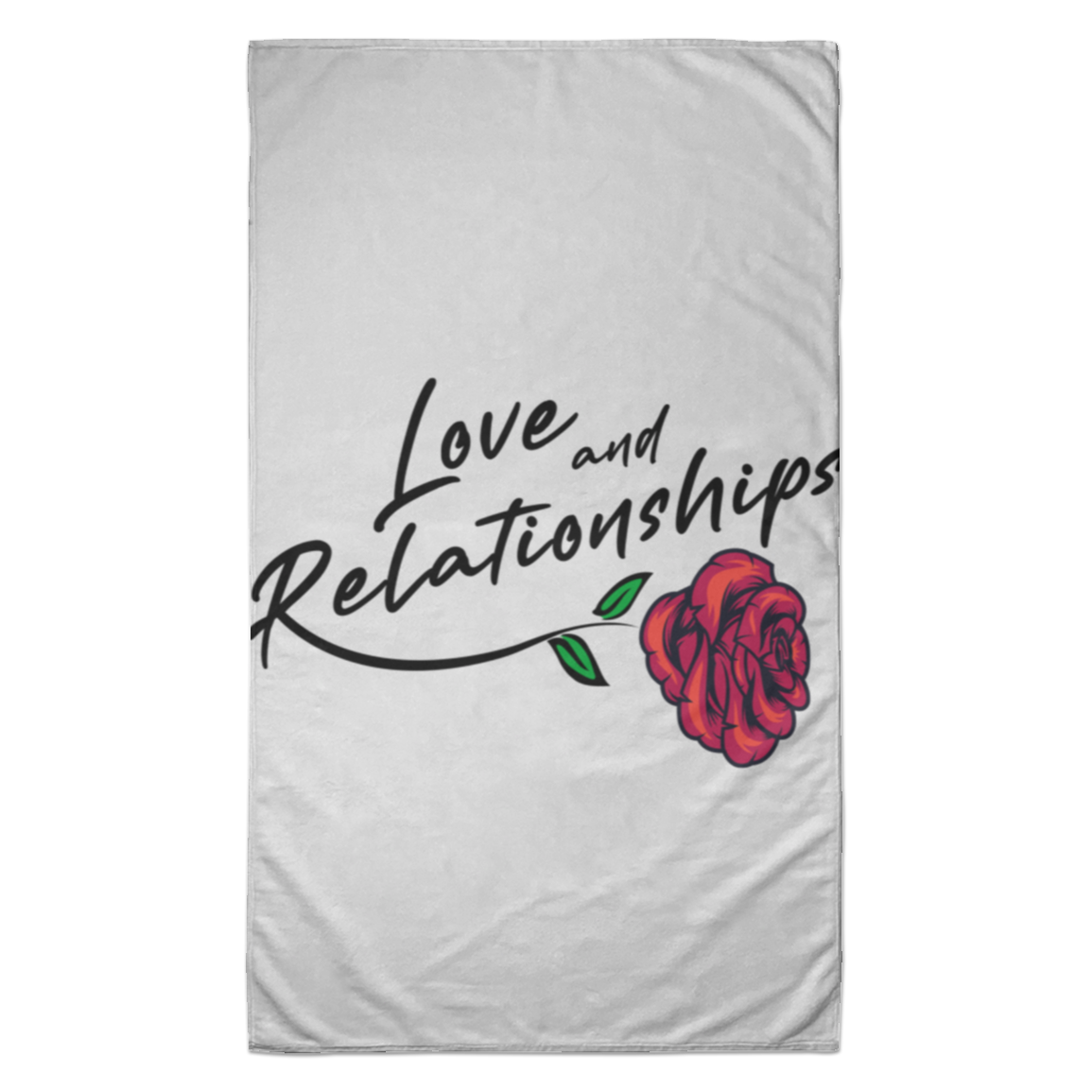 Love & Relationships White Bath Towel