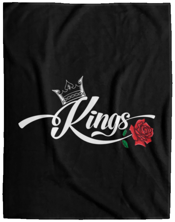 Men's King Black Fleece Blanket