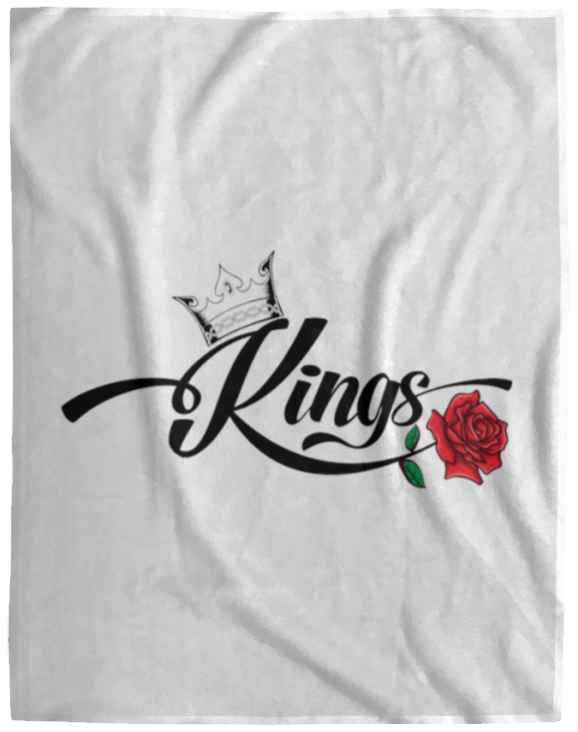 Men's King White Fleece Blanket