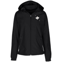 Woman's Ace King Black Hooded Windbreaker