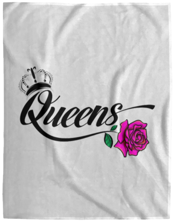 Woman's Queen White Fleece Blanket