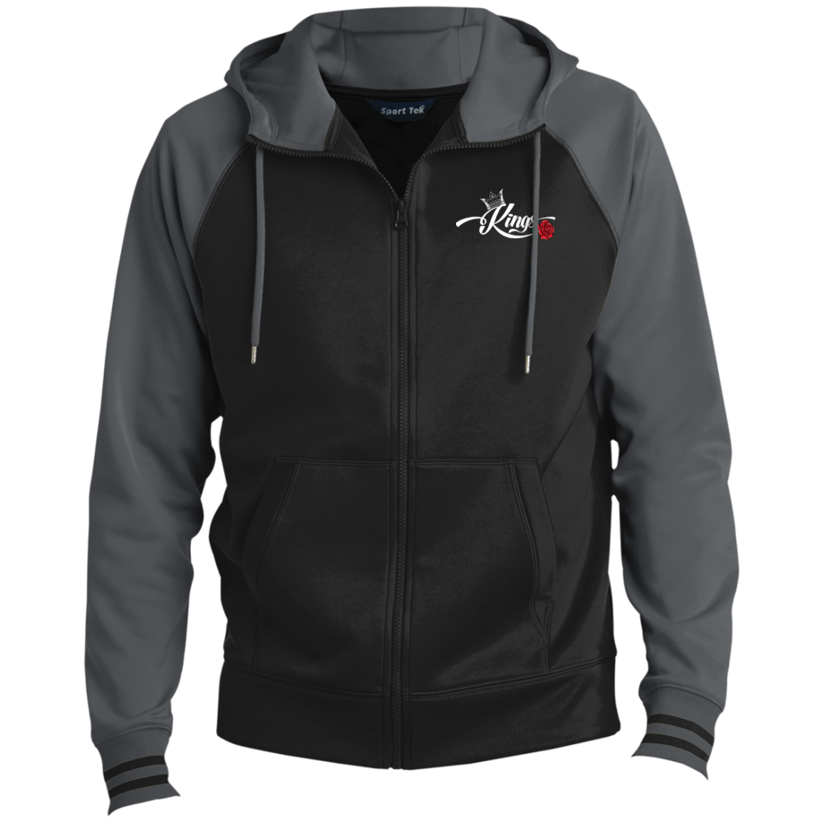 Men's King Black Full-Zip Hooded Jacket