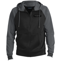 Men's Never Settle For Less Black Full-Zip Hooded Jacket