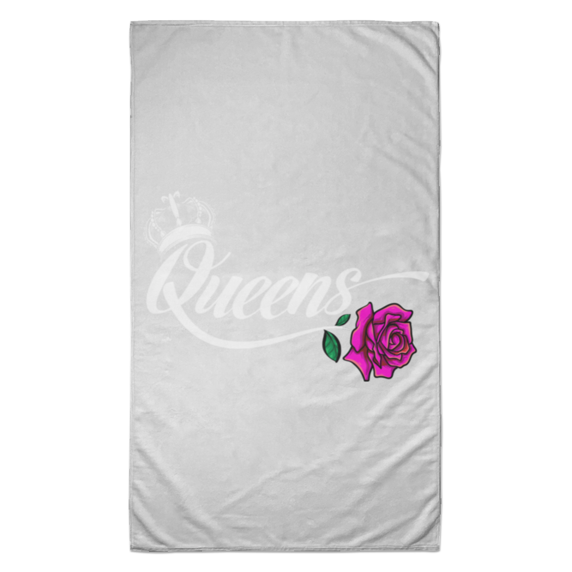 Woman's Queen White Bath Towel