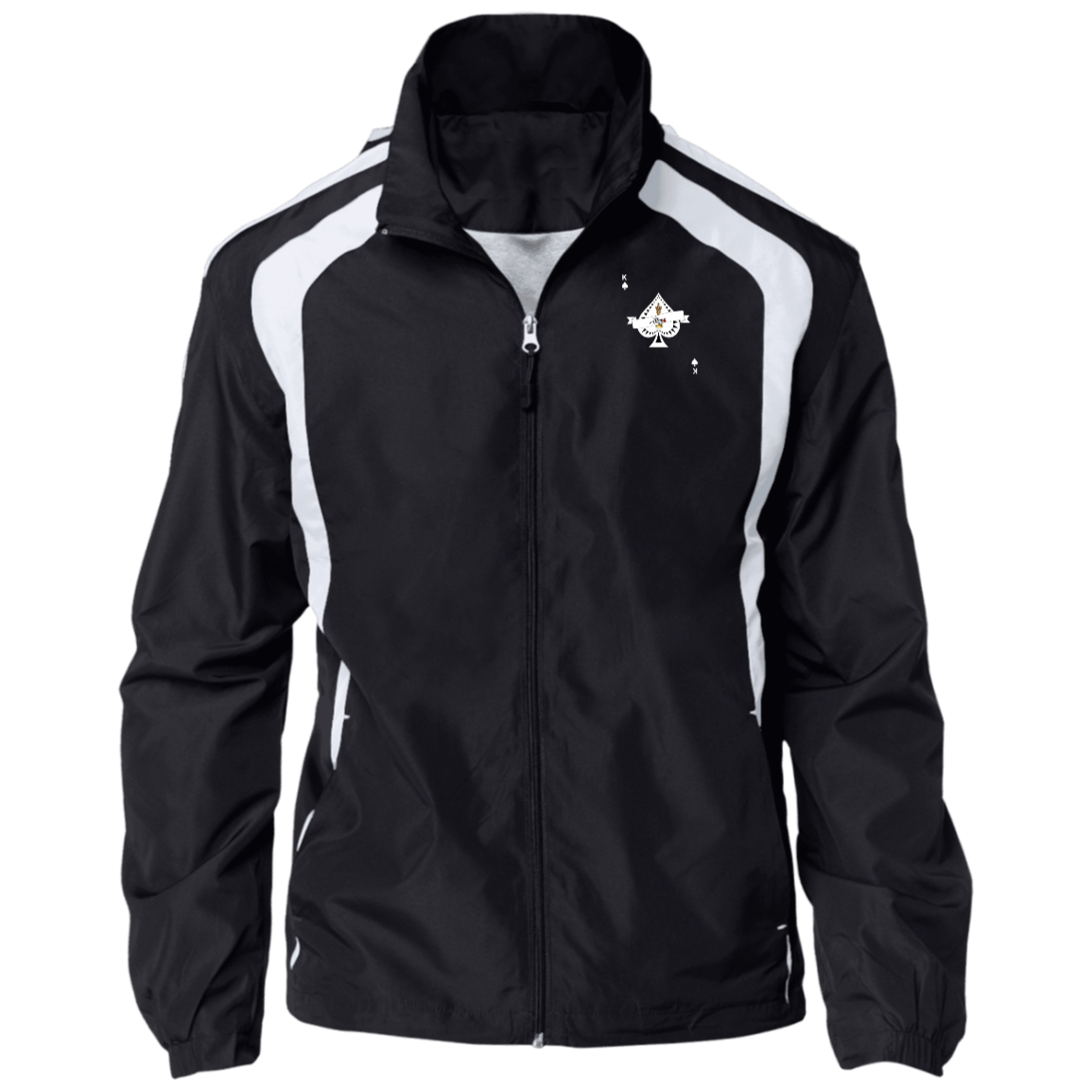 Men's Ace King Black & White Raglan Jacket