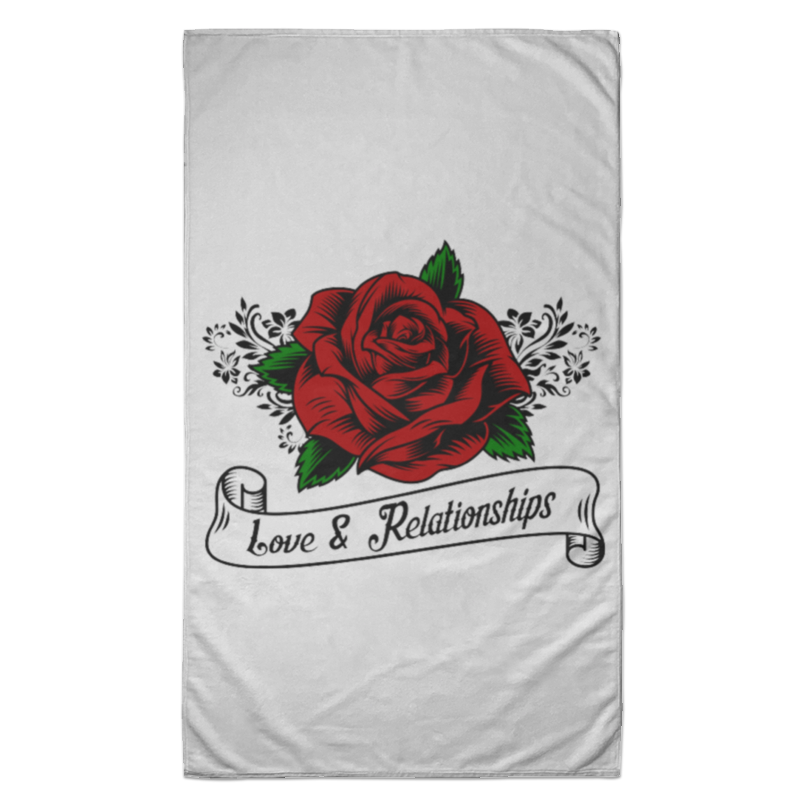 Premium Love & Relationships White Bath Towel