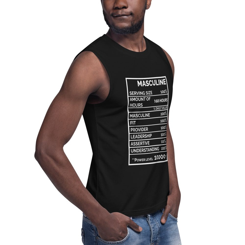 Premium Men's Masculine Black Tank Top