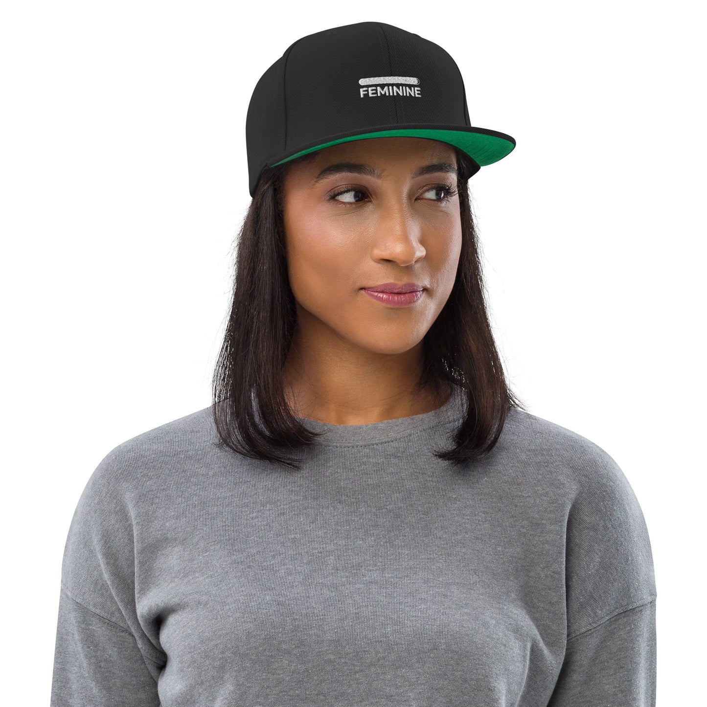 Woman's Feminine Black Snapback Hat