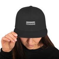 Woman's Feminine Black Snapback Hat