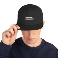 Men's Masculine Black Snapback Hat