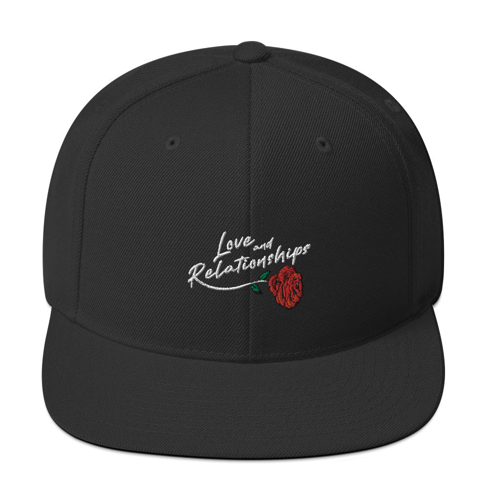 Love & Relationships Black Snapback Hat