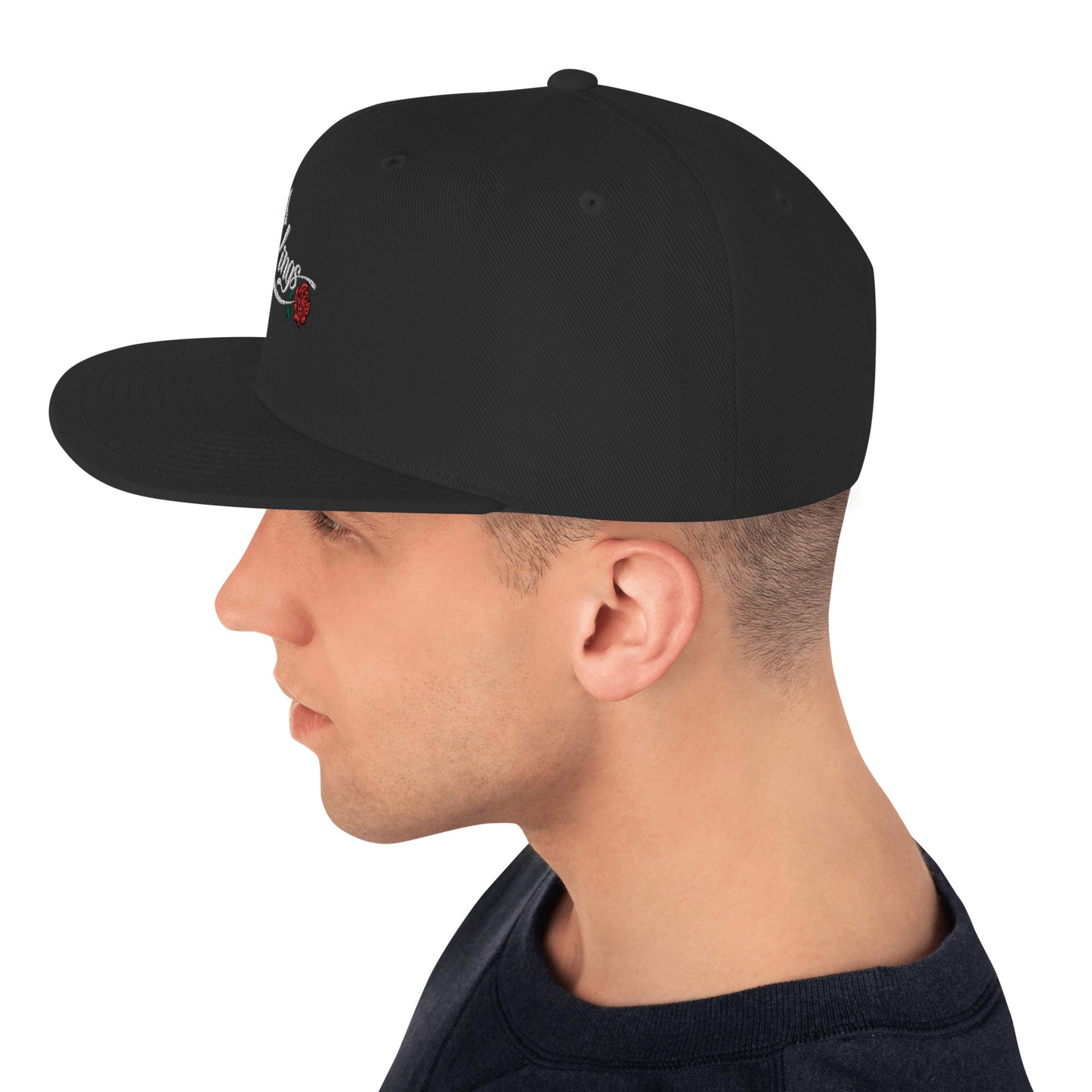 Men's King Black Snapback Hat