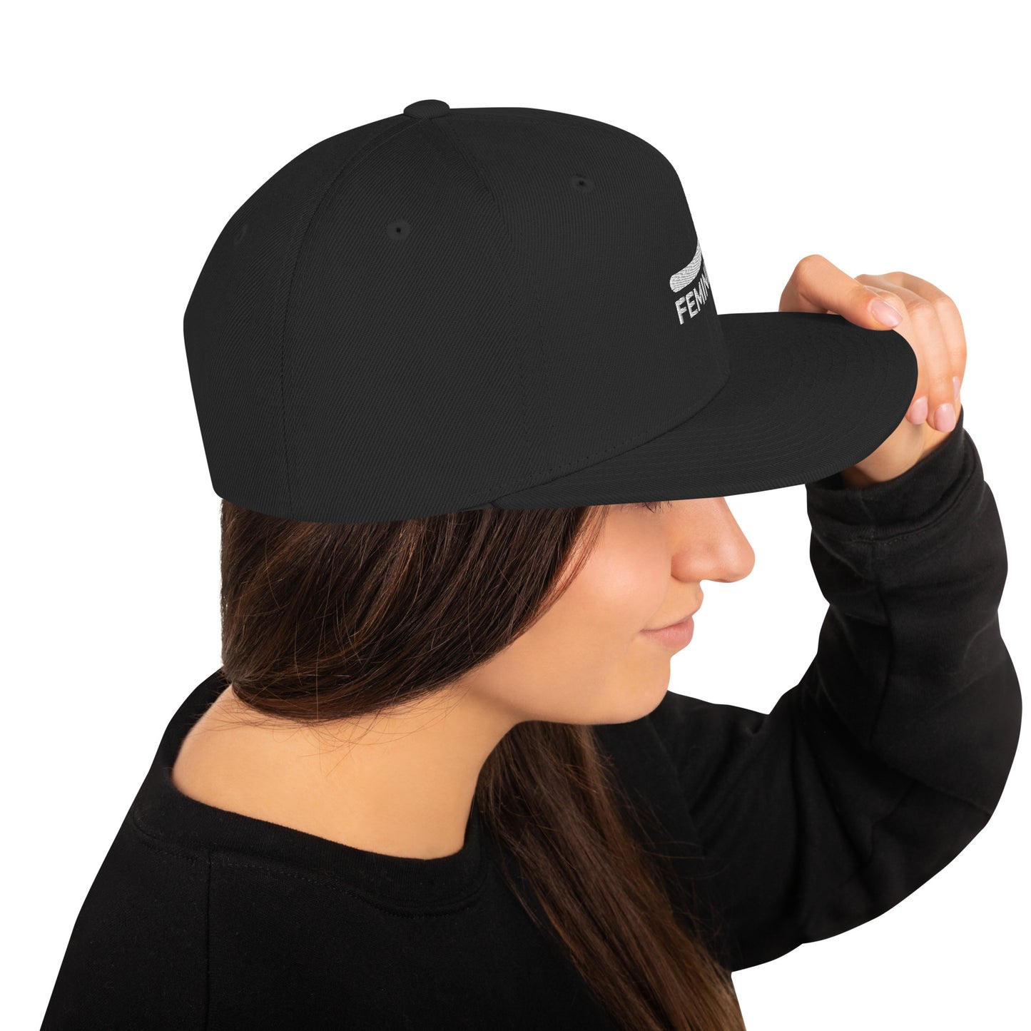 Woman's Feminine Black Snapback Hat