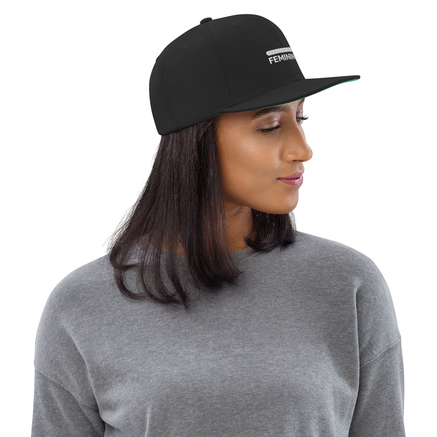 Woman's Feminine Black Snapback Hat