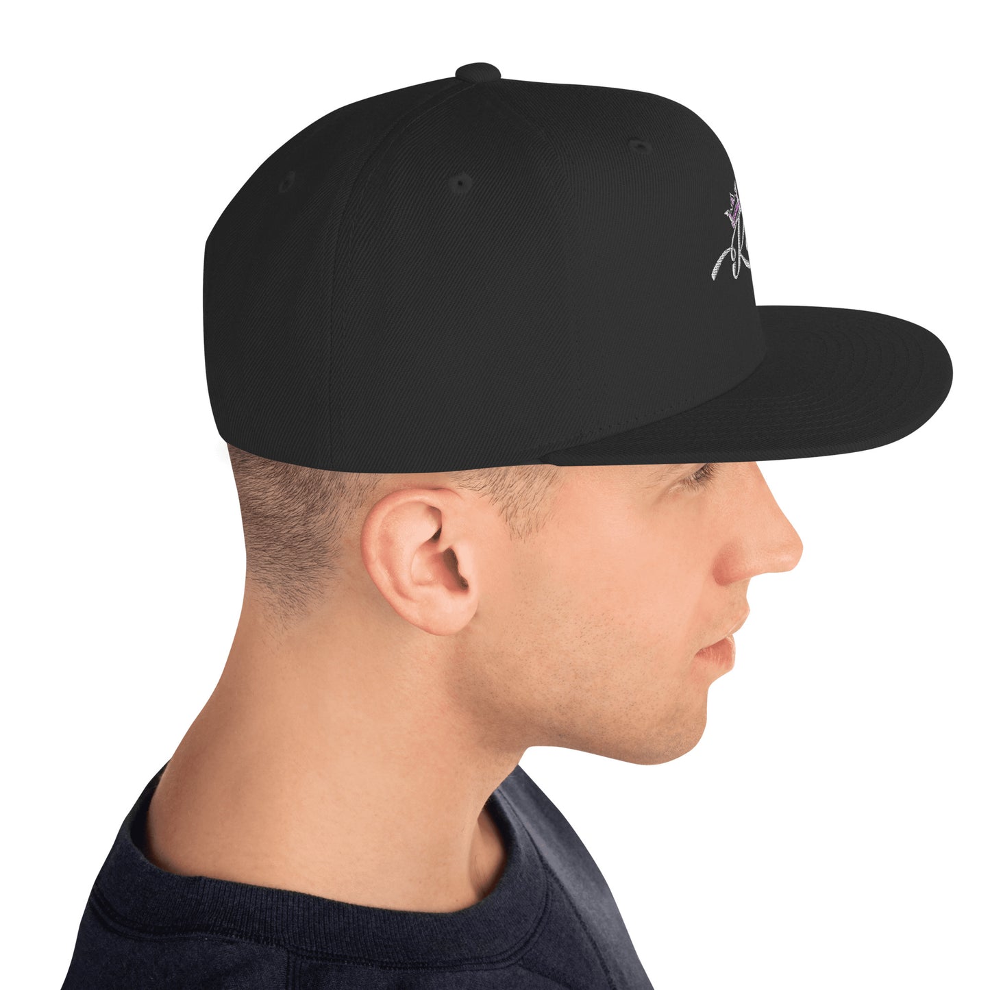 Men's King Black Snapback Hat