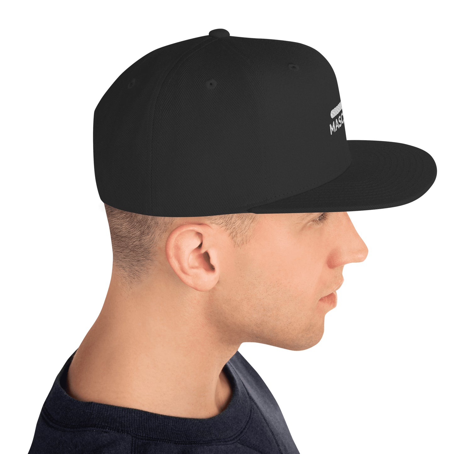 Men's Masculine Black Snapback Hat